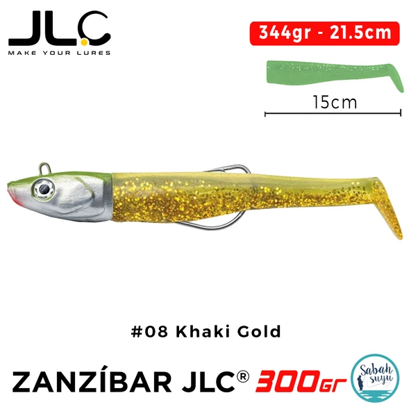 JLC Zanzibar 300 Set 344gr 21.5cm #08 Khaki Gold Silikon Balık ürün görseli 1