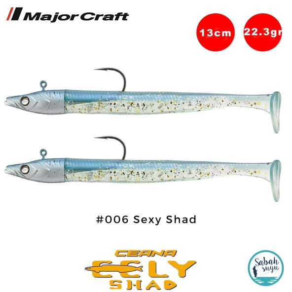 Major Craft Ceana Eely Shad CES-130 13cm 22.3gr Silikon Balık #006 Sexy Shad ürün görseli 1