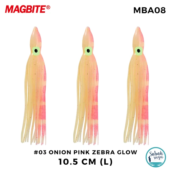 Magbite Tako Bait Silikon Ahtapot L 10.5cm #3 Onion Pink Zebra Glow (3 Adet) ürün görseli 1