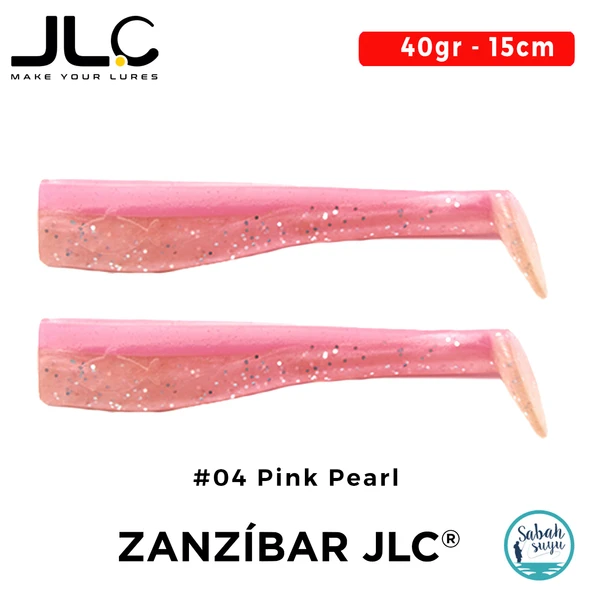 JLC Zanzibar 15cm 40gr #04 Pink Pearl Silikon Kuyruk (2 Adet) ürün görseli 1