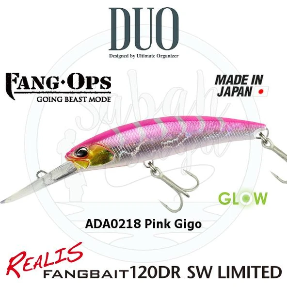 Duo Realis Fang Bait 120DR SW ADA0218 Pink Gigo ürün görseli 1