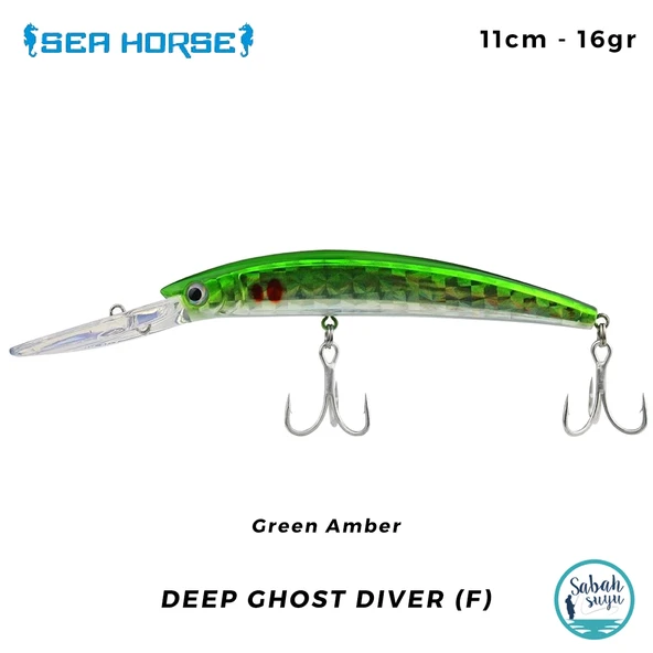 Sea Horse Deep Ghost Diver (F) 11cm 16gr Green Amber ürün görseli 1