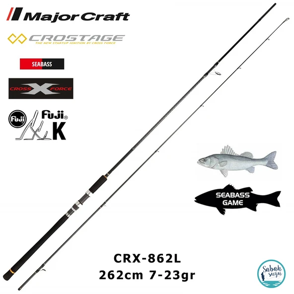 Major Craft Crostage CRX-862L Seabass 262cm 7-23gr (2P) Spin Kamış ürün görseli 1