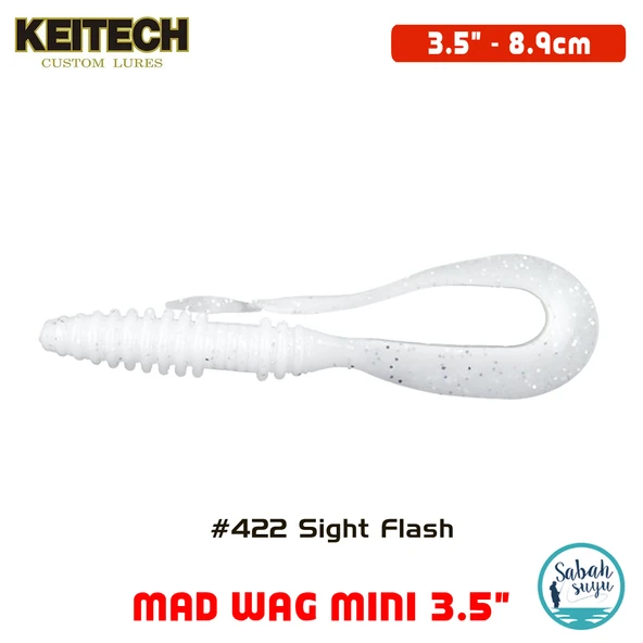 Keitech Mad Wag Mini 8.9cm (3.5") #422 Sight Flash Silikon Kurt ürün görseli 1