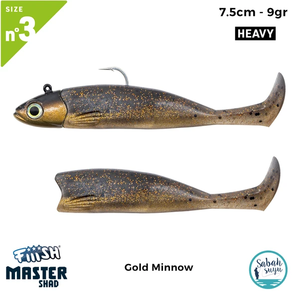 Fiiish Master Shad MS75/3 MS4572 Combo Heavy 7.5cm 9gr Gold Minnow ürün görseli 1