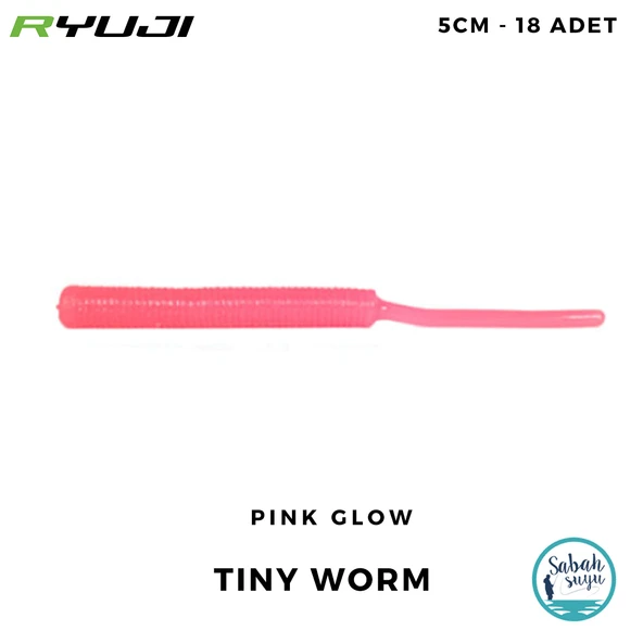 Ryuji Tiny Worm 5cm LRF Kokulu Silikon Yem Pink Glow (18 Adet) ürün görseli 1