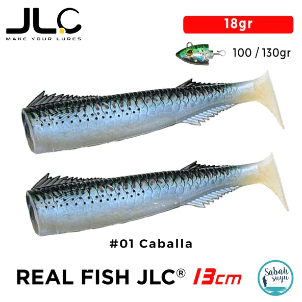 JLC Real Fish 13cm 18gr #01 Caballa Silikon Kuyruk (2 Adet) ürün görseli 1