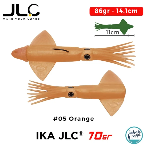 JLC IKA 70 Combo Set 86gr 14.1cm #05 Orange (2+1) Silikon Kalamar ürün görseli 1
