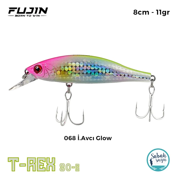Fujin T-Rex 80S 8cm 11gr Maket Balık 068 İ.Avcı Glow ürün görseli 1