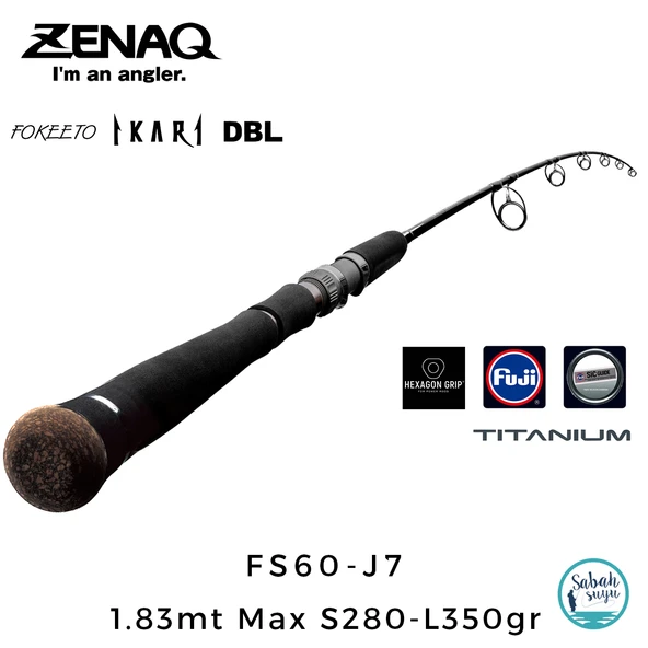 Zenaq Fokeeto DBL FS60-J7 İkari 1.83mt Max S280-L350gr (1P) Jigging Kamış ürün görseli 1