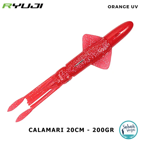 Ryuji Calamari Silikon Kalamar 20cm 200gr Orange UV ürün görseli 1