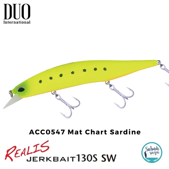 Duo Realis Jerkbait 130S SW ACC0547 Mat Chart Sardine ürün görseli 1