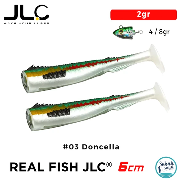 JLC Real Fish 6cm 2gr #03 Doncella Silikon Kuyruk (2 Adet) ürün görseli 1