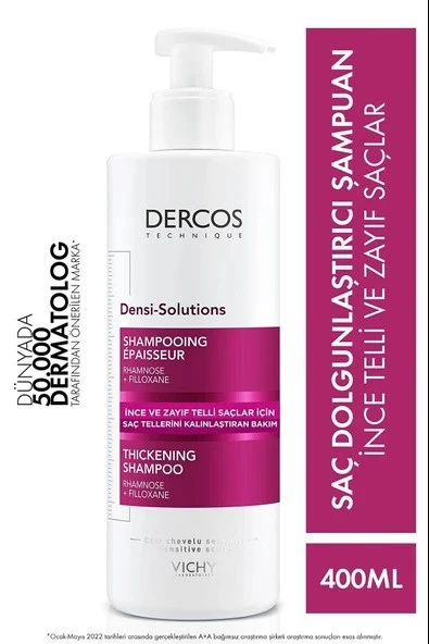 Vichy Vichy Dercos Densi-Solution İnce ve Zayıf Saçlar İçin Şampuan 400 ml ürün görseli 1