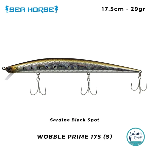 Sea Horse Wobble Prime 175 (S) 17.5cm 29gr Sardine Black Spot ürün görseli 1