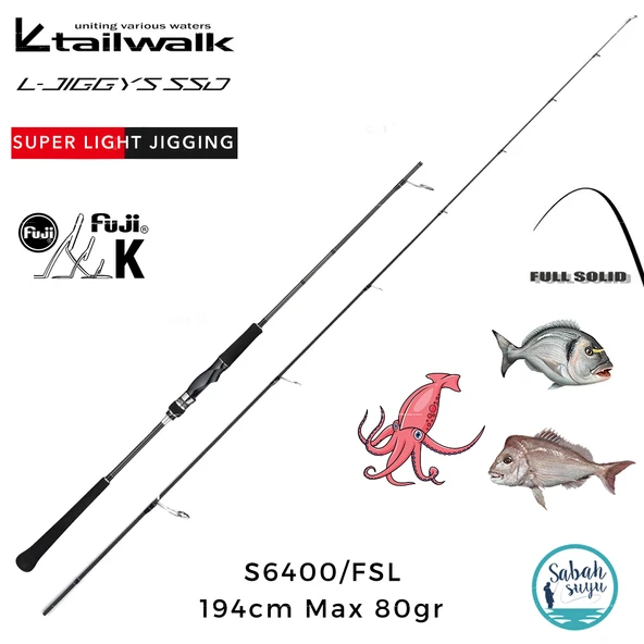 Tailwalk SSD L-Jiggys S6400/FSL 1.94mt Max 80gr (S2P) Light Jigging Kamış ürün görseli 1
