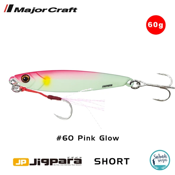 Major Craft Jigpara Short JPS-60gr 90mm #60 Pink Glow ürün görseli 1