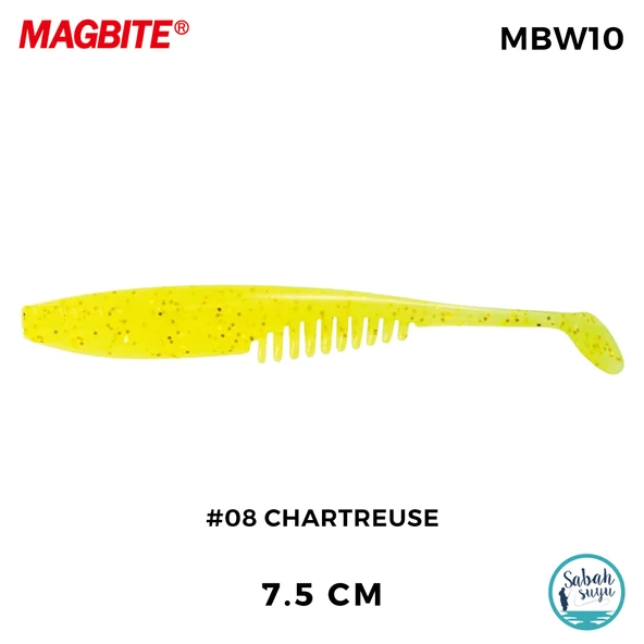 Magbite Chucky 7.5cm #08 Chartreuse Kokulu Silikon Yem (5 Adet) ürün görseli 1