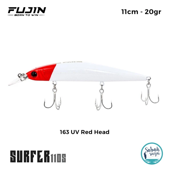 Fujin Surfer 110S 11cm 20gr Maket Balık 163 UV Red Head ürün görseli 1