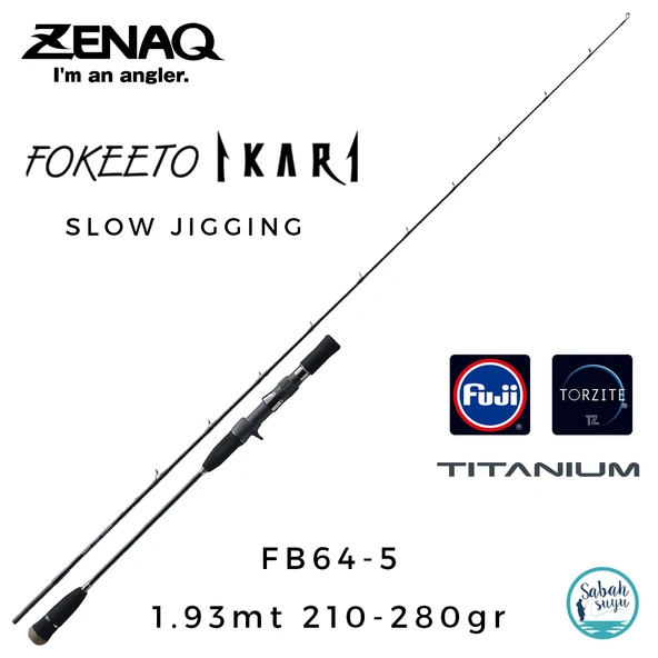 Zenaq Fokeeto FB64-5 İkari 193cm 210-280gr Tetikli Slow Jigging Kamış ürün görseli 1