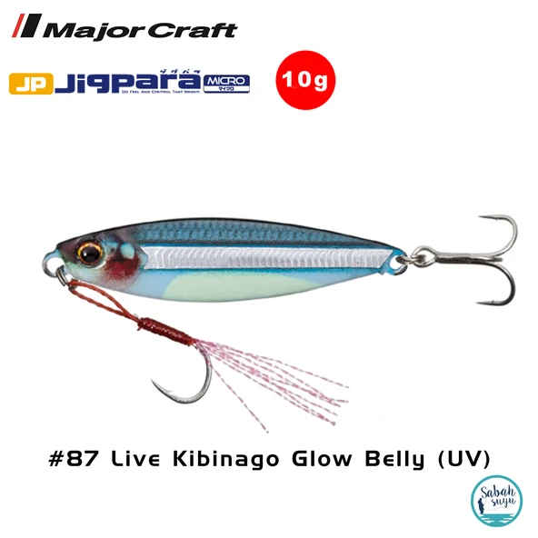 Major Craft Jigpara Micro JPM-10gr 50mm #87 Live Kibinago Glow Belly (UV) ürün görseli 1