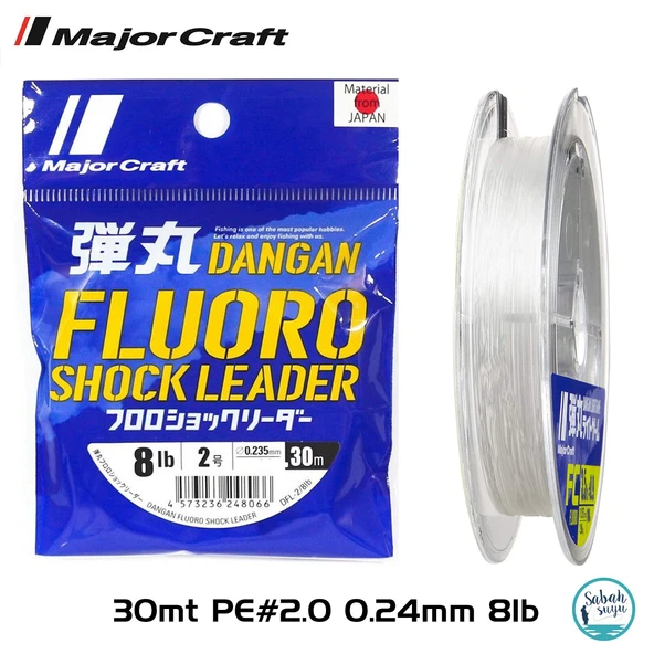 Major Craft Dangan FC Shock Leader DFL PE 2.0 0.24mm 8Lb/3.6kg 30mt ürün görseli 1