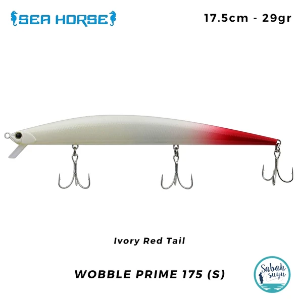 Sea Horse Wobble Prime 175 (S) 17.5cm 29gr Ivory Red Tail ürün görseli 1