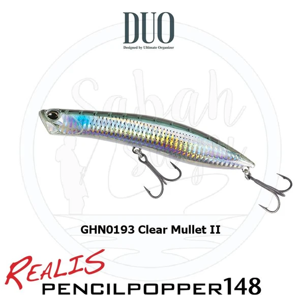 Duo Realis Pencil Popper 148 SW GHN0193 Clear Mullet II ürün görseli 1