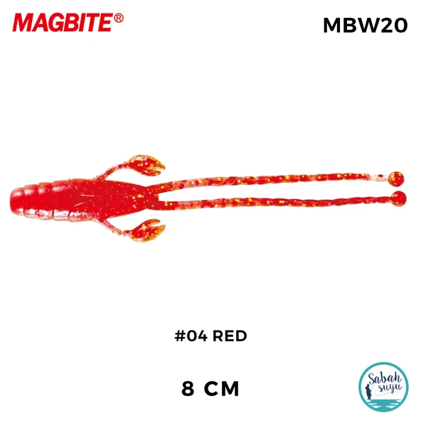 Magbite Higedan 8cm #04 Red Kokulu Silikon Yem (5 Adet) ürün görseli 1