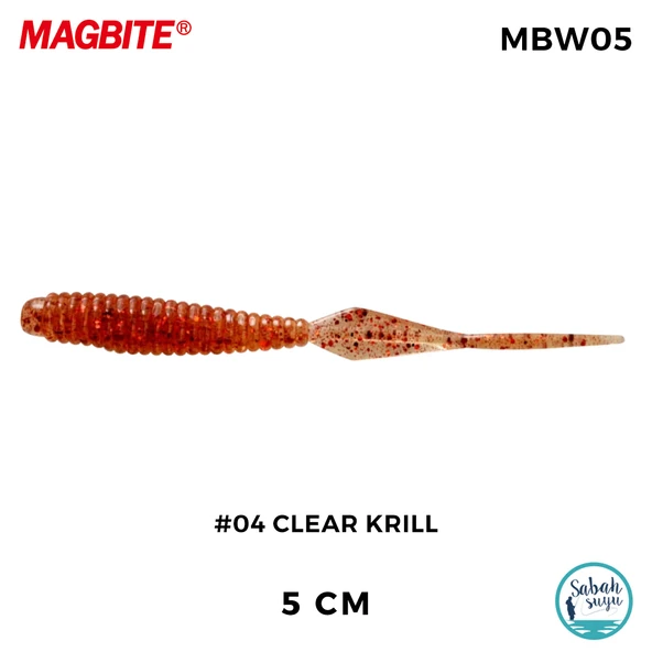 Magbite Booty Shake 5.0cm #04 Clear Krill Kokulu Silikon Yem (8 Adet) ürün görseli 1