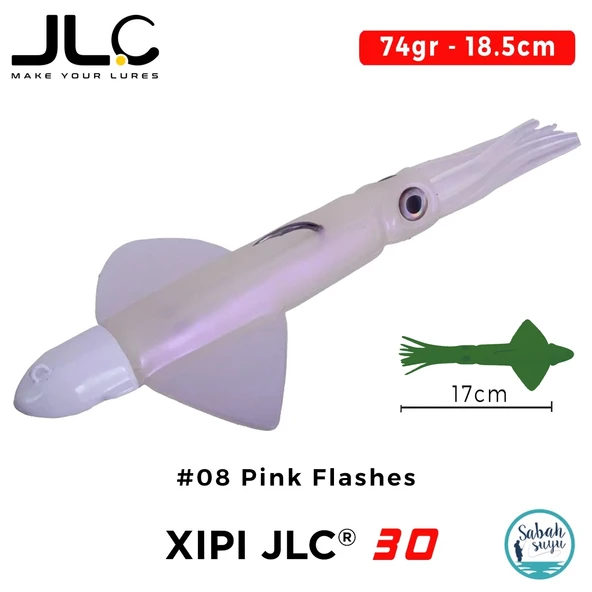 JLC Xipi 30 Set 74gr 18.5cm #08 Pink Flashes Silikon Kalamar ürün görseli 1