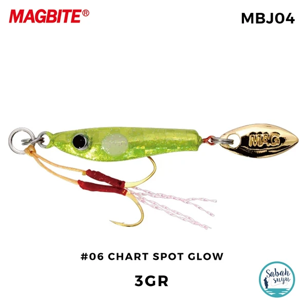 Magbite Chirimen Jig 3gr #06 Chart Spot Glow ürün görseli 1
