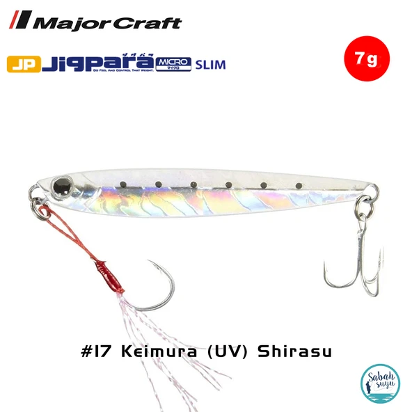 Major Craft Jigpara Micro Slim JPMSL-7gr 50mm #17 Keimura (UV) Shirasu ürün görseli 1