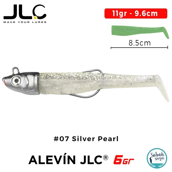 JLC Alevin Set 11gr 9.6cm #07 Silver Pearl Silikon Kuyruk (2 Adet) ürün görseli 1