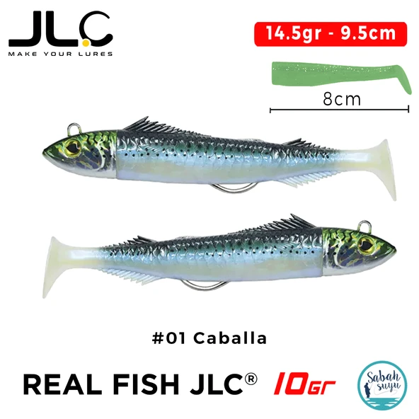 JLC Real Fish 10 Combo Set 14.5gr 9.5cm #01 Caballa (2+2) Silikon Balık ürün görseli 1