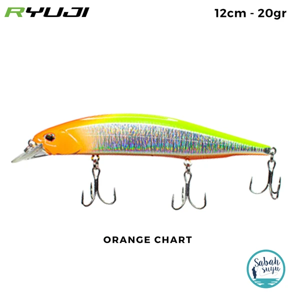 Ryuji Jerk Pilot 120SP 12cm 20gr Orange Chart Maket Balık ürün görseli 1