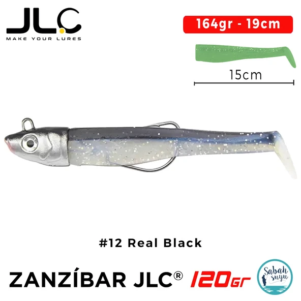 JLC Zanzibar 120 Set 164gr 19cm #12 Real Black Silikon Balık ürün görseli 1