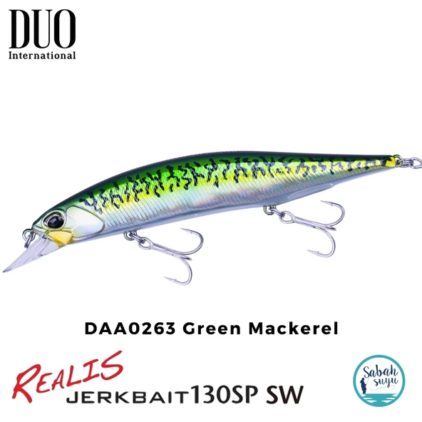 Duo Realis Jerkbait 130SP SW DAA0263 Green Mackerel ürün görseli 1