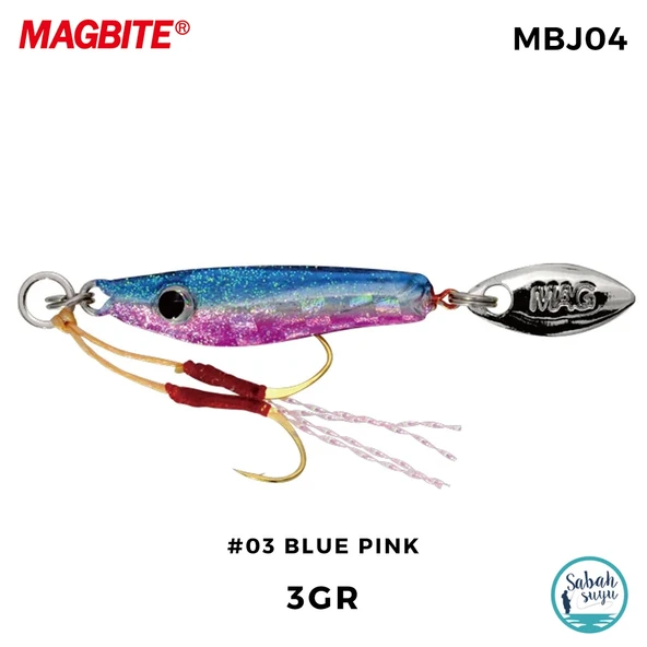 Magbite Chirimen Jig 3gr #03 Blue Pink ürün görseli 1