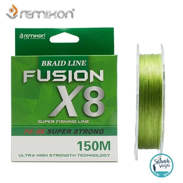 Remixon Fusion X8 İp Misina 150mt 0.16mm 9.1kg Yeşil ürün görseli 1
