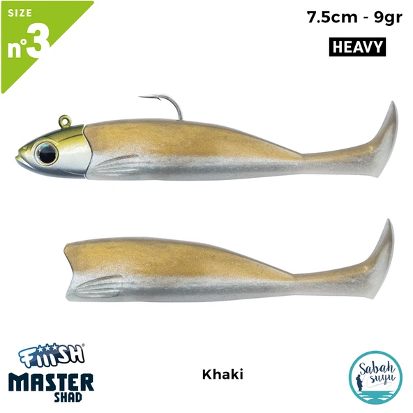 Fiiish Master Shad MS75/3 MS4506 Combo Heavy 7.5cm 9gr Khaki ürün görseli 1