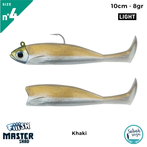 Fiiish Master Shad MS100/4 MS4515 Combo Light 10cm 8gr Khaki ürün görseli 1