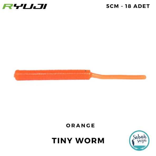 Ryuji Tiny Worm 5cm LRF Kokulu Silikon Yem Orange (18 Adet) ürün görseli 1