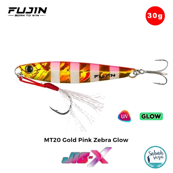 Fujin Jig-X 30gr 7cm Jig Yem MT20 Gold Pink Zebra Glow ürün görseli 1