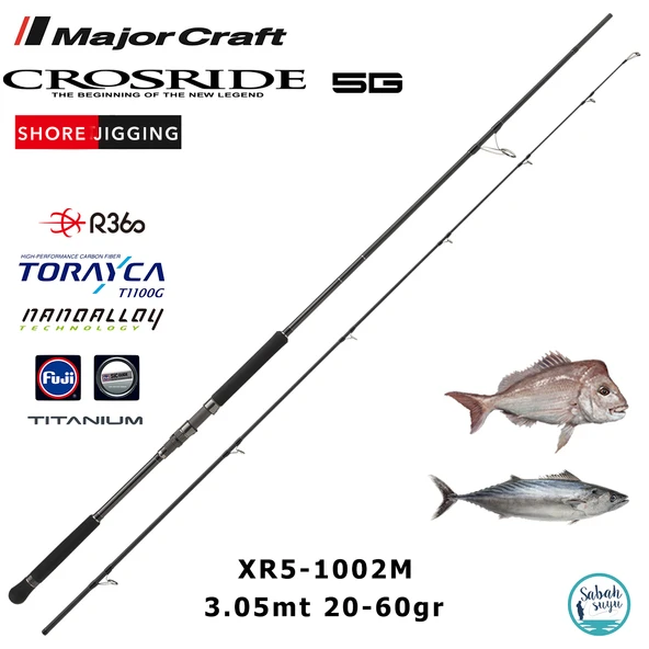 Major Craft Crosride XR5-1002M 3.05mt 20-60gr (2P) Shore Jigging Kamış ürün görseli 1