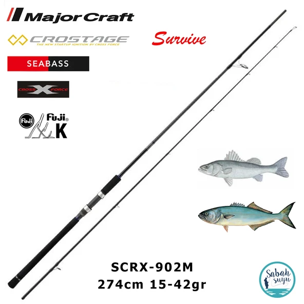 Major Craft Crostage Survive SCRX-902M Seabass 2.74mt 15-42gr (2P) Spin Kamış ürün görseli 1