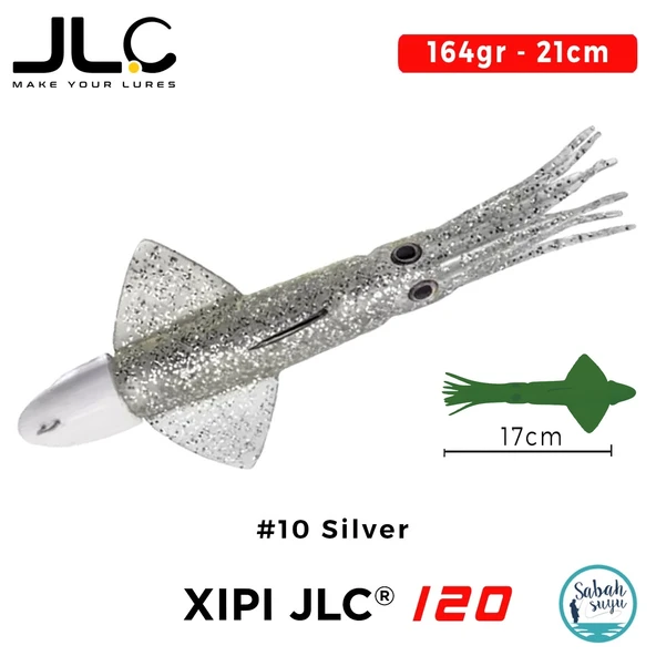 JLC Xipi 120 Set 164gr 21cm #10 Silver Silikon Kalamar ürün görseli 1