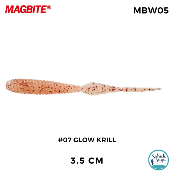 Magbite Booty Shake 3.5cm #07 Glow Krill Kokulu Silikon Yem (8 Adet) ürün görseli 1