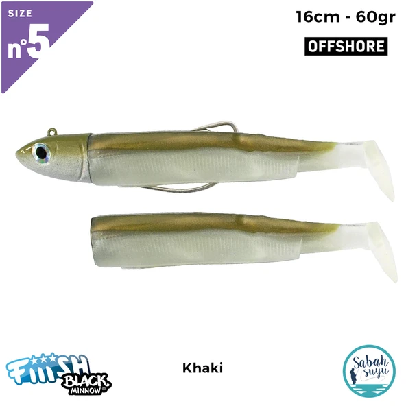 Fiiish Black Minnow BM160/5 BM204 Combo Offshore 16cm 60gr Khaki ürün görseli 1
