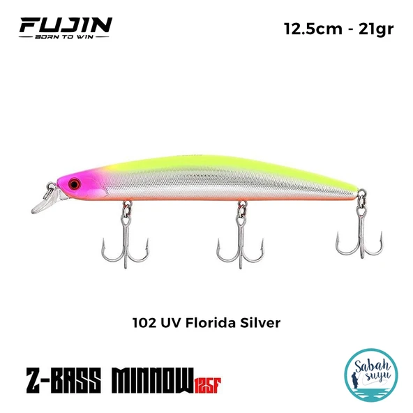 Fujin Z-Bass Minnow 125F 12.5cm 21gr #102 Florida Silver Maket Balık ürün görseli 1